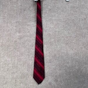 ARROW Silk Necktie Red Burgundy‎ Diagonal Striped Business Formal Tie